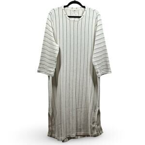 Lou & Grey Cotton Blend Woven Midi Tunic Dress Size XL Coastal‎ Beach Resortwear